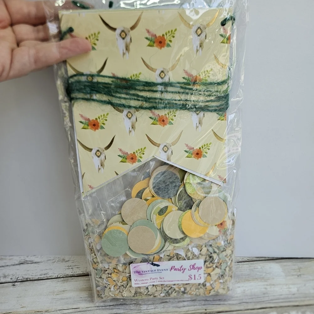 Floral Party Set with Green Twine